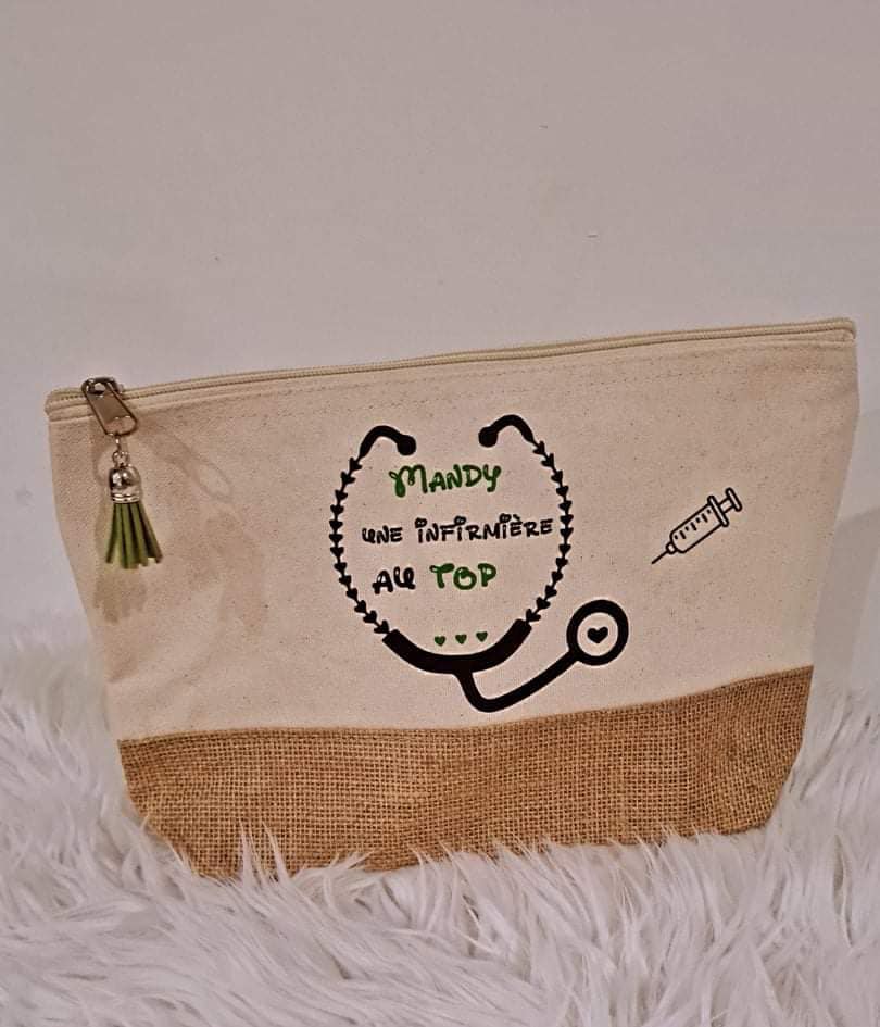 Pochette jute personnalisée