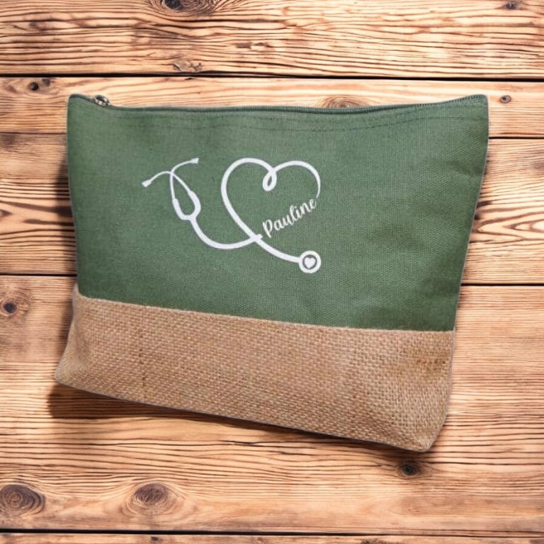 Pochette jute personnalisée
