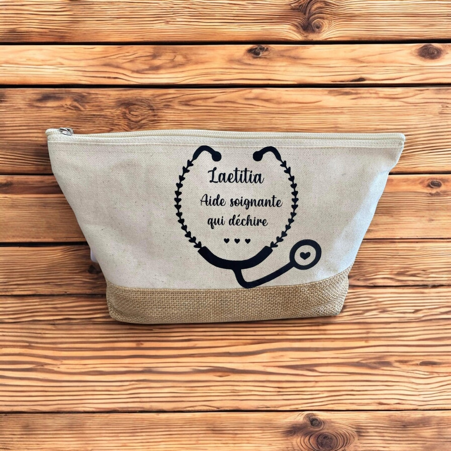Pochette jute personnalisée