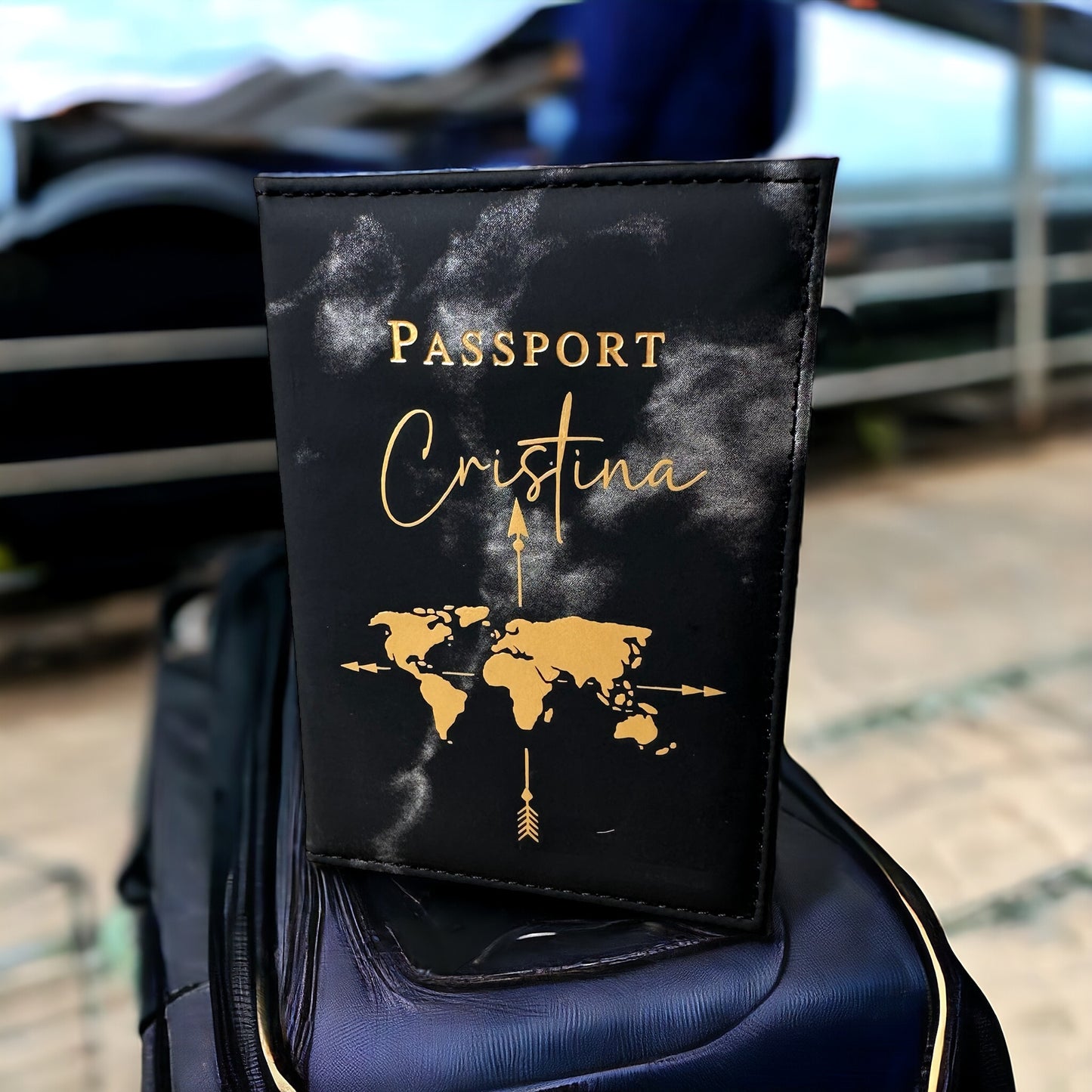 Housse de passeport et étiquette bagage